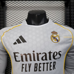 Camiseta Fútbol Real Madrid Primera Equipación Versión Jugador Manga Larga 2025-2026
