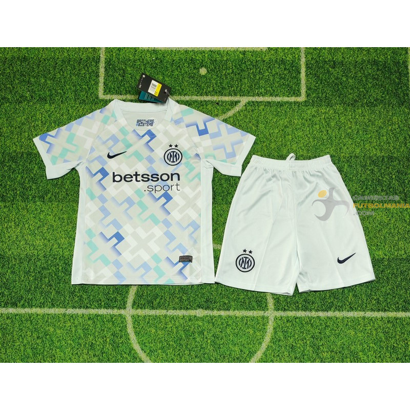 Camiseta y Pantalón Fútbol Niños Inter Milan Segunda Equipación 2025-2026