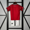 Camiseta y Pantalón Fútbol Niños Manchester United Primera Equipación 2025-2026