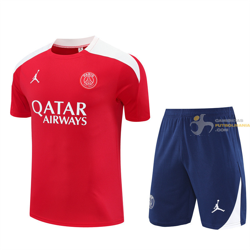 Camiseta y Pantalón Niños Paris Saint-Germain Entrenamiento Rojo 2025