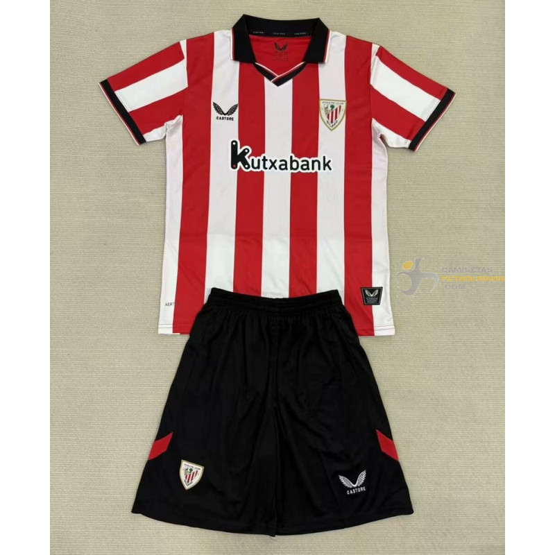 Camiseta y Pantalón Fútbol Niños Athletic Club de Bilbao Primera Equipación 2025-2026