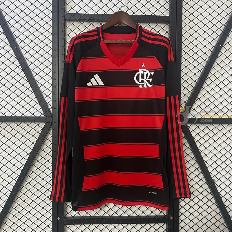 Camiseta Fútbol Flamengo Primera Equipación Manga Larga 2025-2026