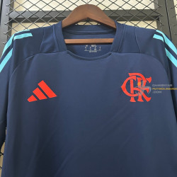 Camiseta Fútbol Flamengo Entrenamiento Azul Oscuro 2025-2026