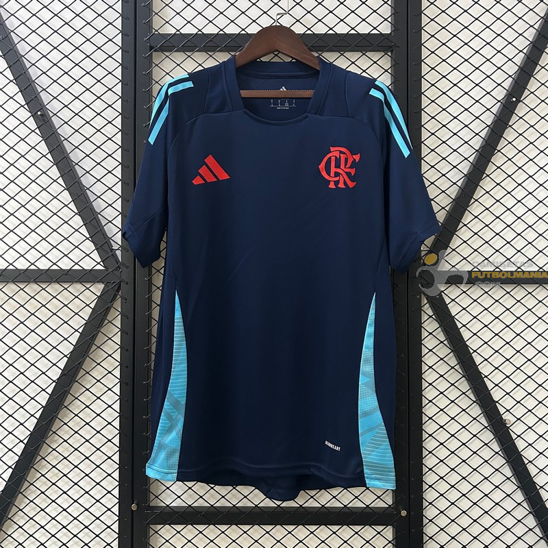 Camiseta Fútbol Flamengo Entrenamiento Azul Oscuro 2025-2026