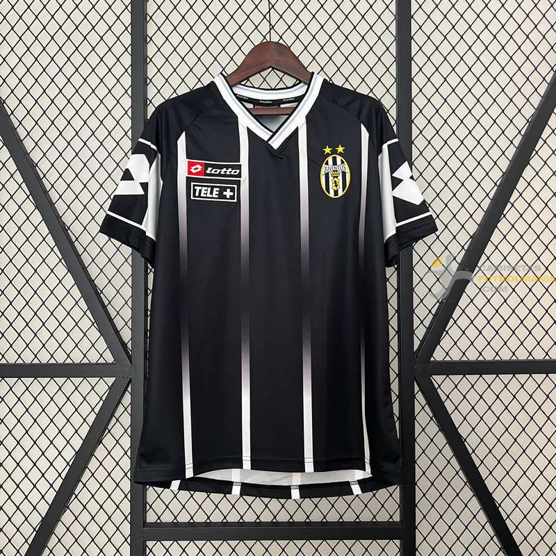 Camiseta Fútbol Juventus Negra Retro Clásica 2000-2001
