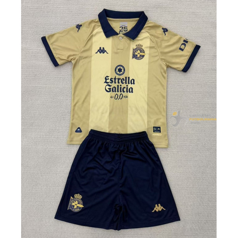 Camiseta y Pantalón Niños Deportivo de la Coruña 25 Aniversario 2024-2025