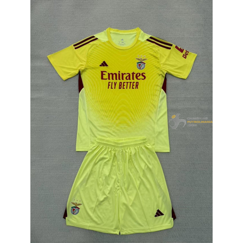 Camiseta y Pantalón Fútbol Niños Benfica Portero 2025-2026