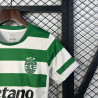 Camiseta y Pantalón Fútbol Niños Sporting de Lisboa Primera Equipación 2025-2026
