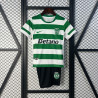 Camiseta y Pantalón Fútbol Niños Sporting de Lisboa Primera Equipación 2025-2026