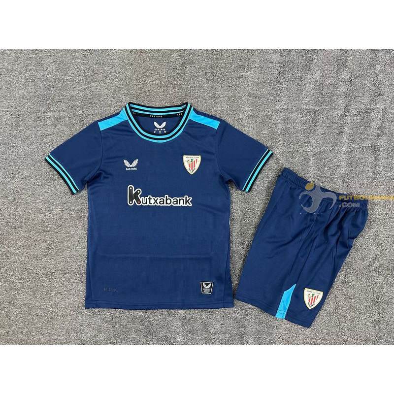 Camiseta y Pantalón Fútbol Niños Athletic Club de Bilbao Segunda Equipación 2025-2026