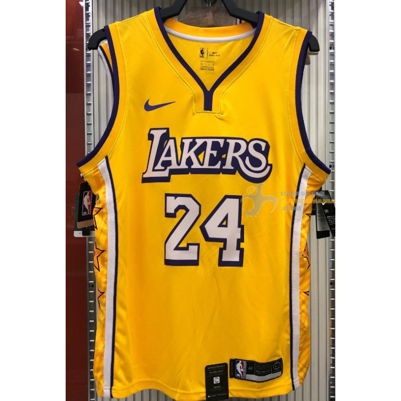 Camiseta NBA Kobe Bryant Los Angeles Lakers Amarilla City Edition 2019-2020