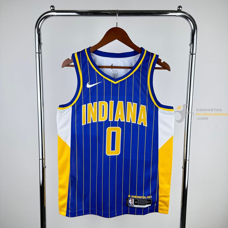 Camiseta NBA Tyrese Haliburton 0 Indiana Pacers 2021