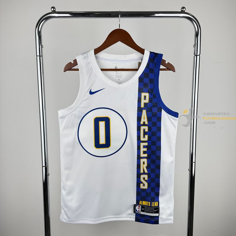 Camiseta NBA Tyrese Haliburton 0 Indiana Pacers City Edition 2020