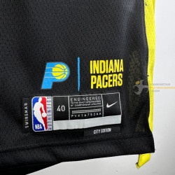Camiseta NBA Tyrese Haliburton 0 Indiana Pacers Negra 2025