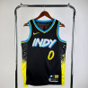 Camiseta NBA Tyrese Haliburton 0 Indiana Pacers Negra 2025