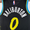 Camiseta NBA Tyrese Haliburton 0 Indiana Pacers Negra 2025