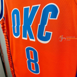 Camiseta NBA Jalen Williams 8 Oklahoma City Thunder Naranja 2025
