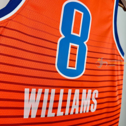 Camiseta NBA Jalen Williams 8 Oklahoma City Thunder Naranja 2025