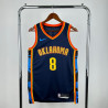 Camiseta NBA Jalen Williams 8 Oklahoma City Thunder Azul Oscuro 2025