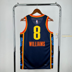 Camiseta NBA Jalen Williams 8 Oklahoma City Thunder Azul Oscuro 2025