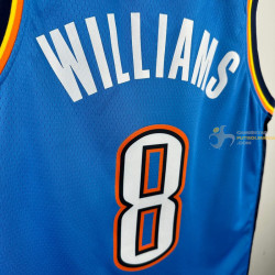 Camiseta NBA Jalen Williams 8 Oklahoma City Thunder Azul 2025