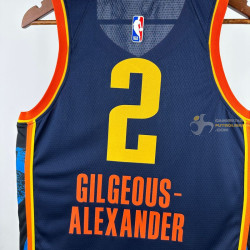 Camiseta NBA Shai Gilgeous-Alexander 2 Oklahoma City Thunder Blue 2025