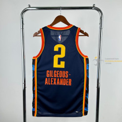 Camiseta NBA Shai Gilgeous-Alexander 2 Oklahoma City Thunder Blue 2025