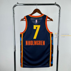 Camiseta NBA Chet Holmgren 7 Oklahoma City Thunder Azul 2025