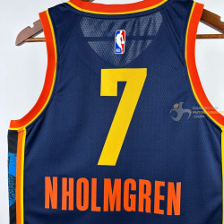 Camiseta NBA Chet Holmgren 7 Oklahoma City Thunder Azul 2025