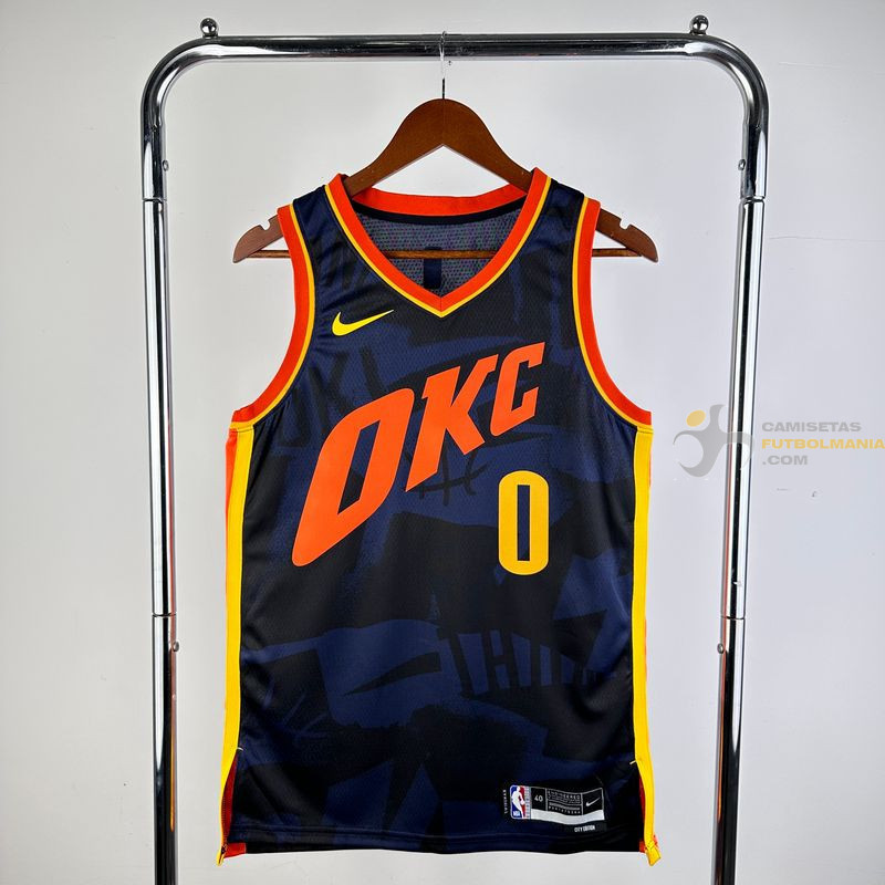 Camiseta NBA Russell Westbrook 0 Oklahoma City Thunder 2025