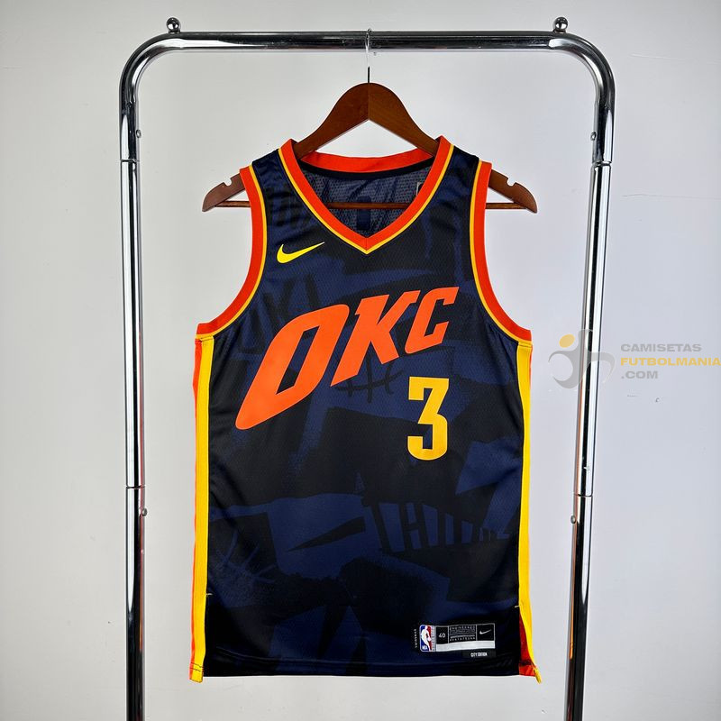 Camiseta NBA Josh Giddey 3 Oklahoma City Thunder 2025