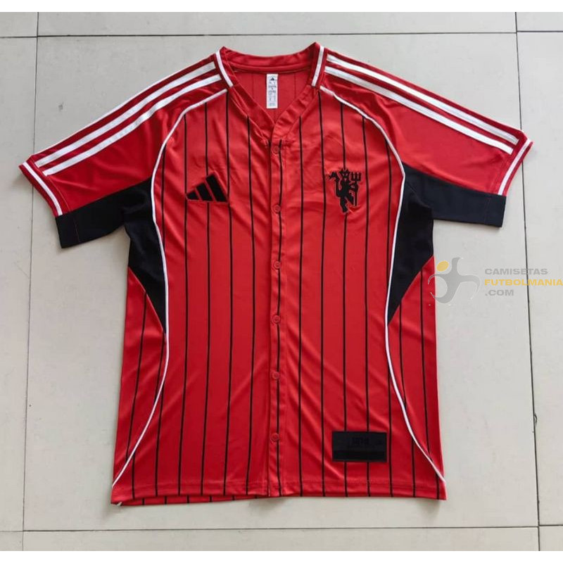 Camiseta Estilo Beisbol Manchester United 2025-2026