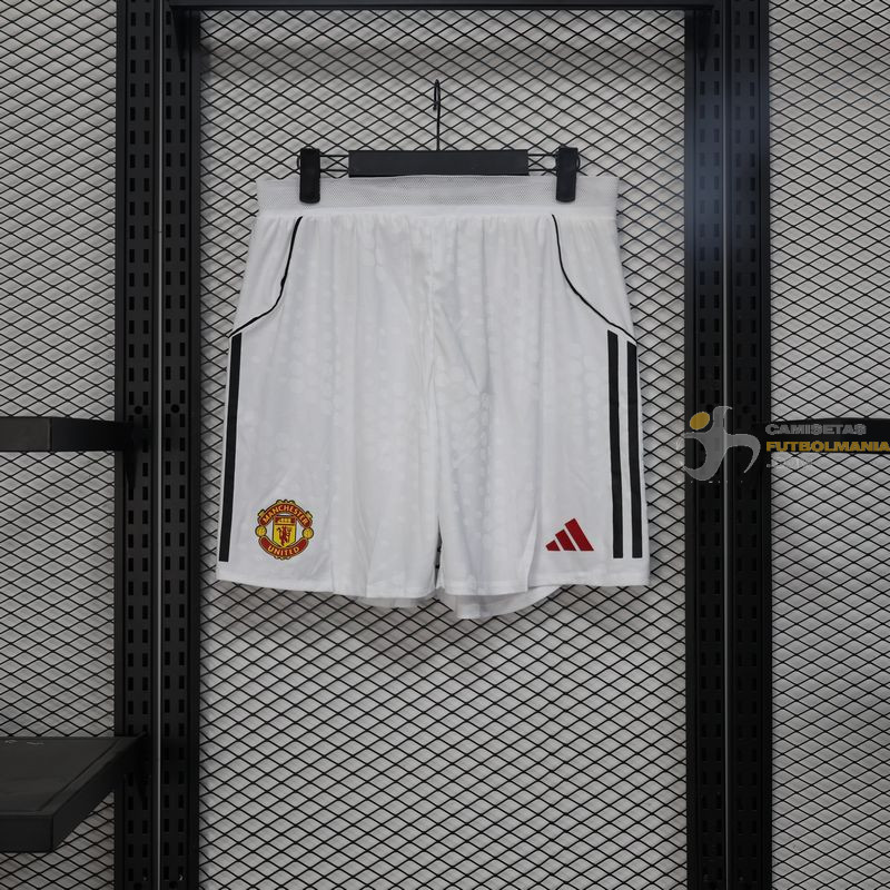 Pantalón Fútbol Manchester United Blanco Versión Jugador 2025-2026