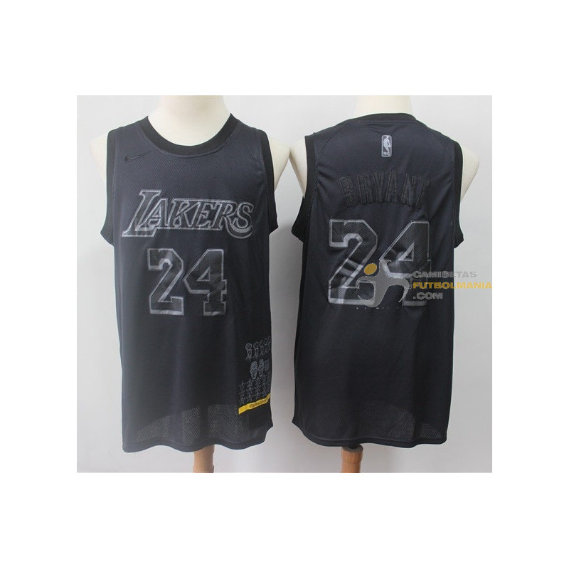 Camiseta NBA Kobe Bryant Los Angeles Lakers Negra Honor Black Edition2019-2020
