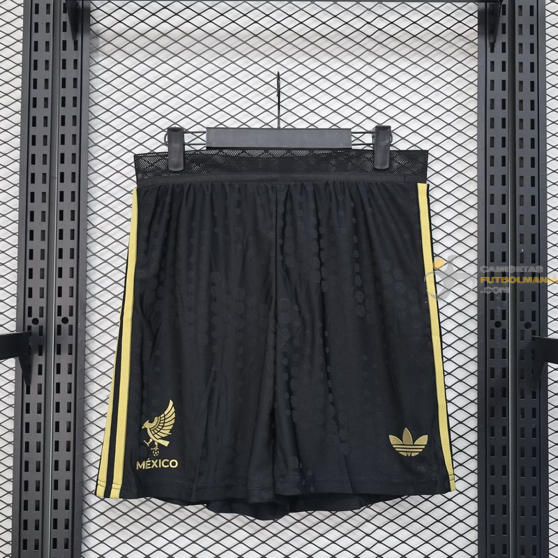 Pantalón Fútbol México Negro Versión Jugador 2025