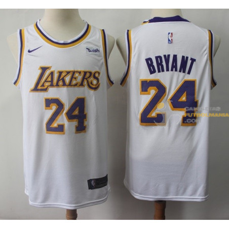 Cilios Increíble habilitar Camiseta NBA Kobe Bryant Los Angeles Lakers Blanca Fan Edition 2019-2020