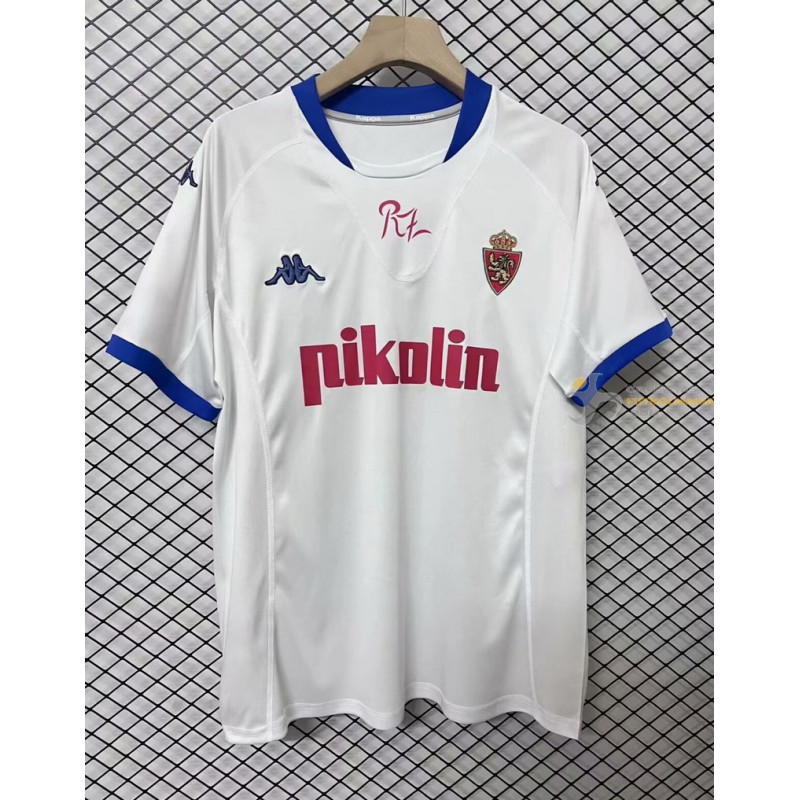 Camiseta Fútbol Zaragoza Primera Equipación Retro Clásica 2001-2002