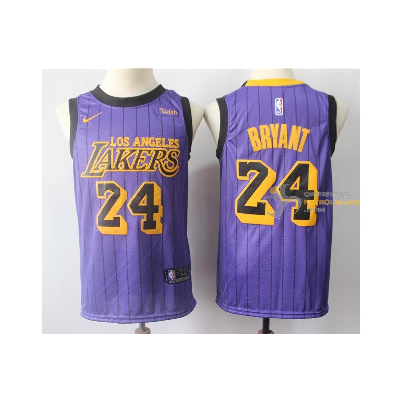 Camiseta NBA Kobe Bryant Los Angeles Lakers Púrpura New City Edition 2019-2020