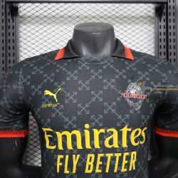 Camiseta Fútbol AC Milan Edición Diavoli Negra Versión Jugador 2024-2025