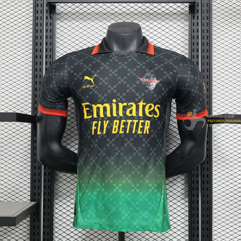 Camiseta Fútbol AC Milan Edición Diavoli Negra Versión Jugador 2024-2025