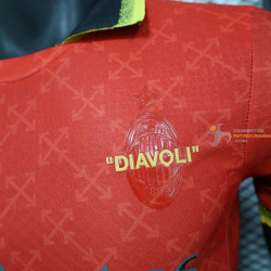 Camiseta Fútbol AC Milan Edición Diavoli Roja Versión Jugador 2024-2025