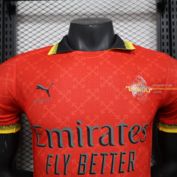 Camiseta Fútbol AC Milan Edición Diavoli Roja Versión Jugador 2024-2025