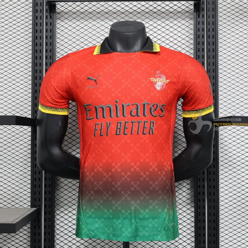 Camiseta Fútbol AC Milan Edición Diavoli Roja Versión Jugador 2024-2025