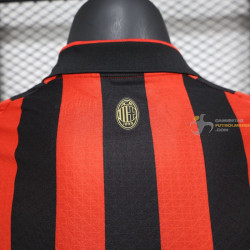 Camiseta Fútbol AC Milan Conmemorativa 125 Aniversario Primera Equipación Versión Jugador 2024-2025