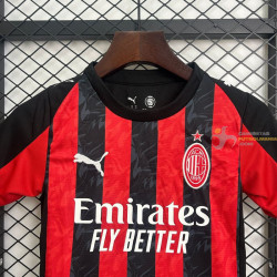 Camiseta y Pantalón Fútbol Niños AC Milan Primera Equipación 2025-2026