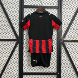 Camiseta y Pantalón Fútbol Niños AC Milan Primera Equipación 2025-2026