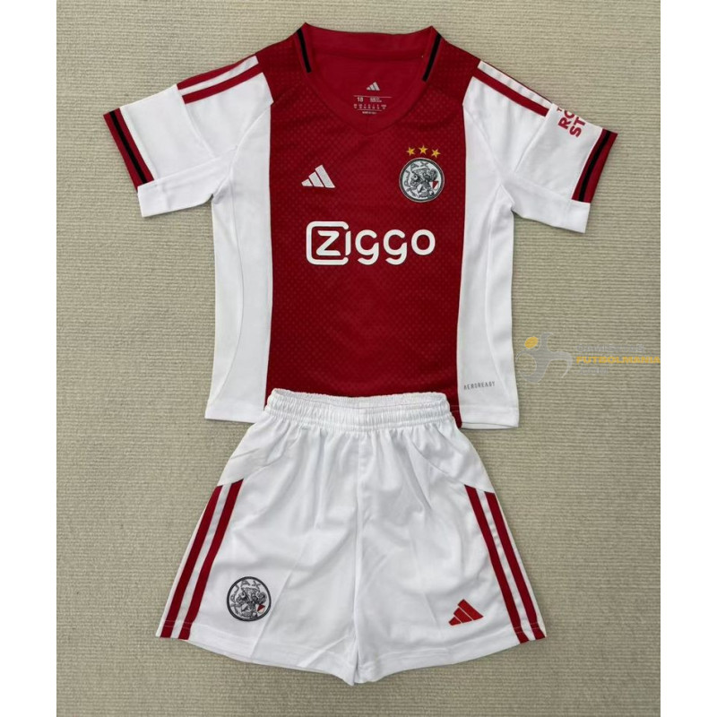 Camiseta y Pantalón Fútbol Niños Ajax Primera Equipación 2025-2026
