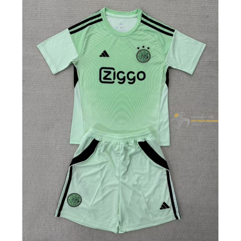 Camiseta y Pantalón Fútbol Niños Ajax Portero Primera Equipación 2025-2026