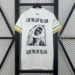 Camiseta Fútbol Ajax Edición Especial Bob Marley Blanca 2025-2026
