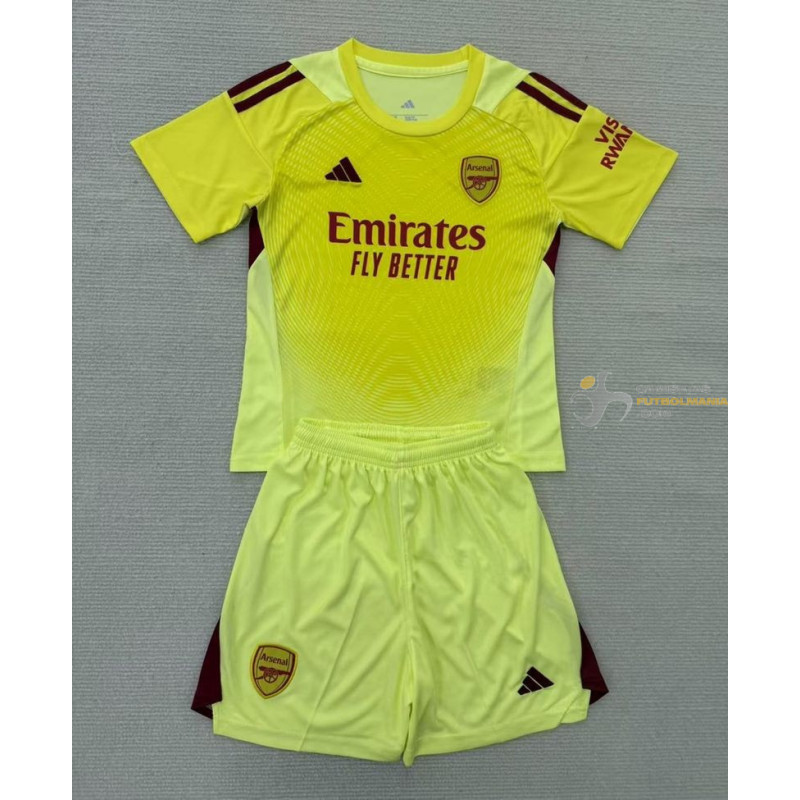 Camiseta y Pantalón Fútbol Niños Arsenal Portero 2025-2026